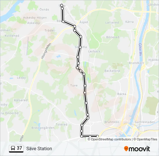 37 Bus Line Map