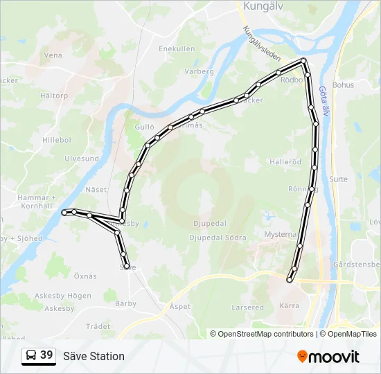 39 Bus Line Map