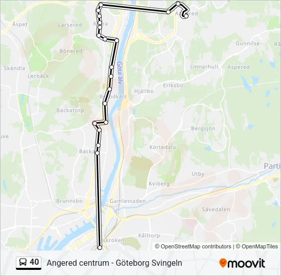 40 Bus Line Map