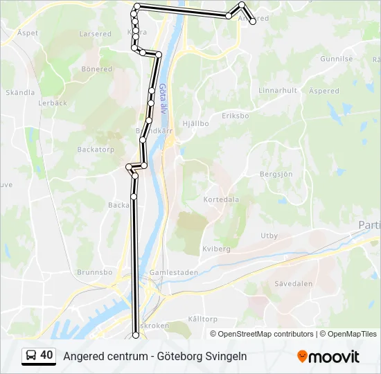 40 Bus Line Map