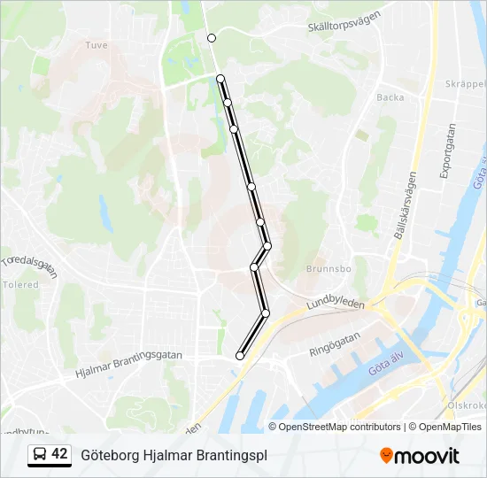 42 Bus Line Map