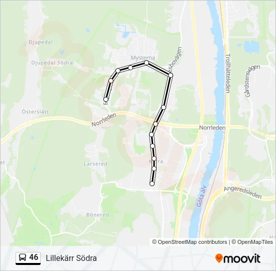 46 Bus Line Map