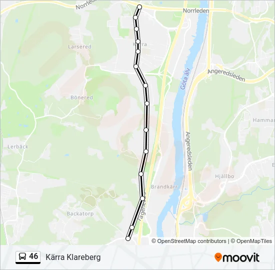 46 Bus Line Map