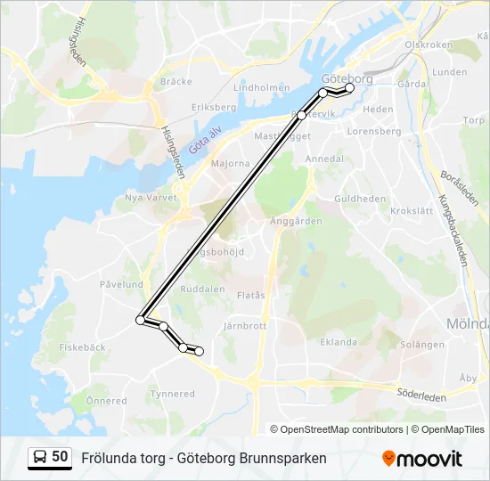 50 Bus Line Map