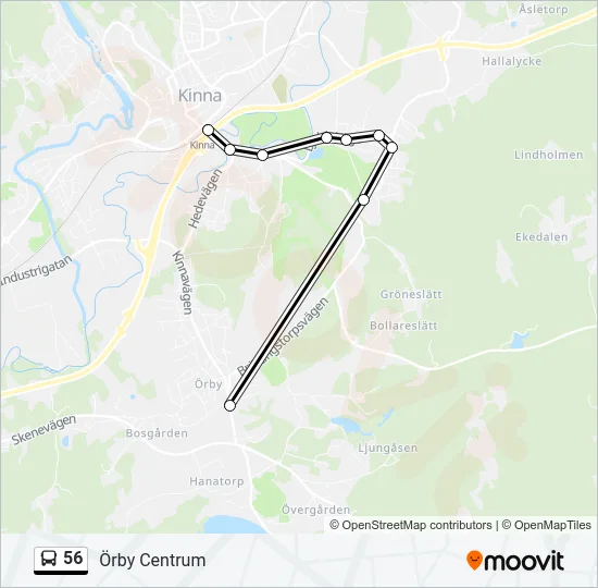 56 Bus Line Map