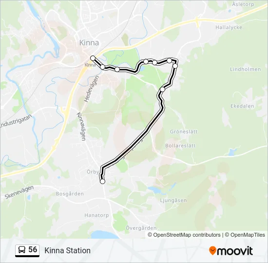 56 Bus Line Map