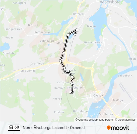 60 Bus Line Map