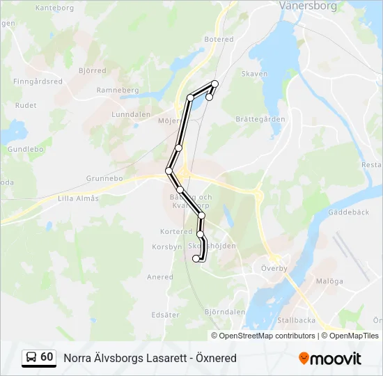 60 Bus Line Map