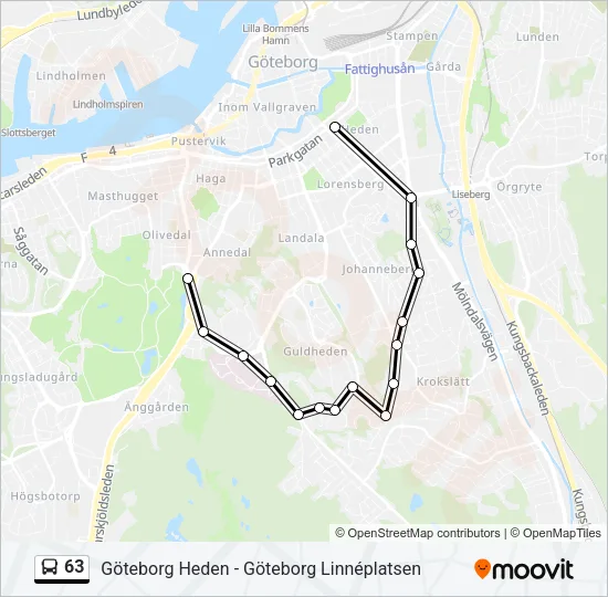 63 Bus Line Map