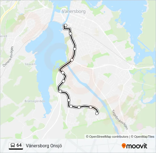 64 Bus Line Map