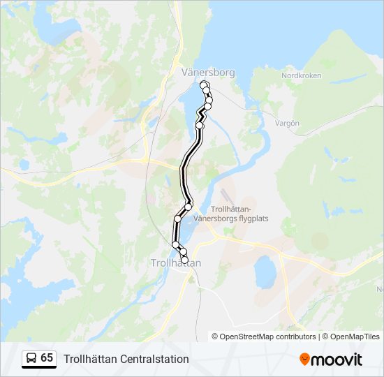 65 bus Line Map