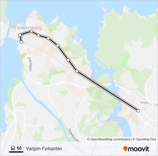 66 bus Line Map