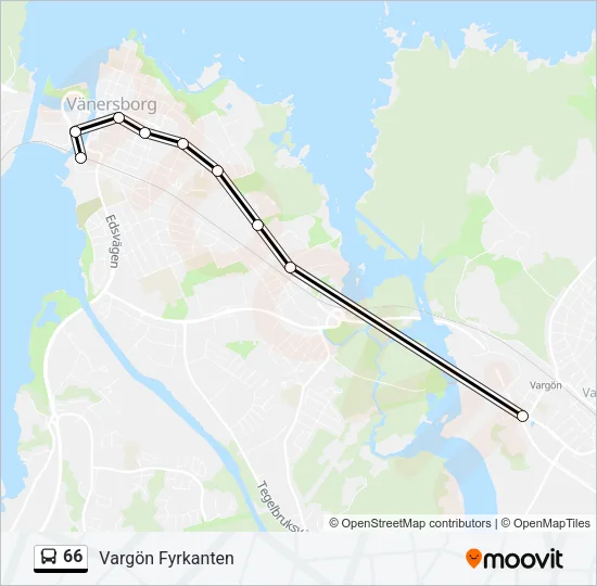 66 Bus Line Map