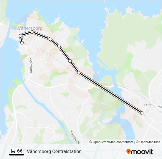 66 Bus Line Map