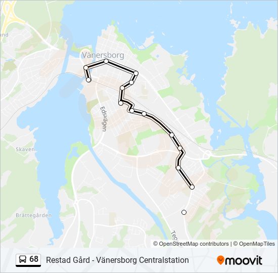 68 bus Line Map