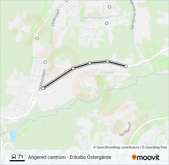71 Bus Line Map