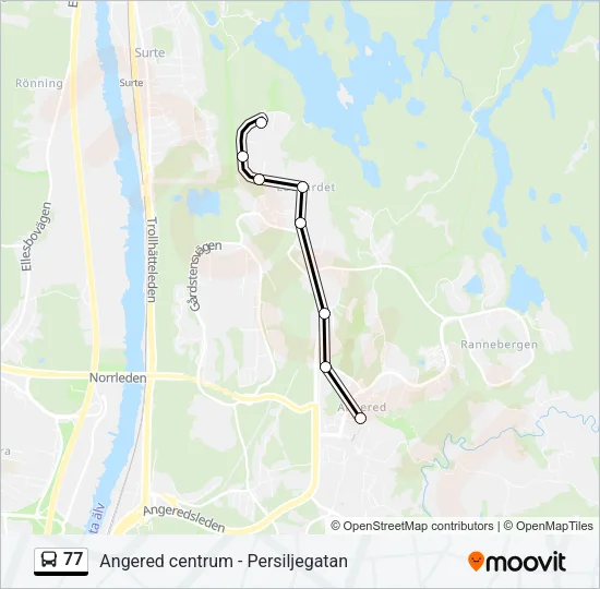 77 Bus Line Map