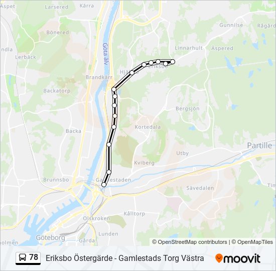 78 bus Line Map