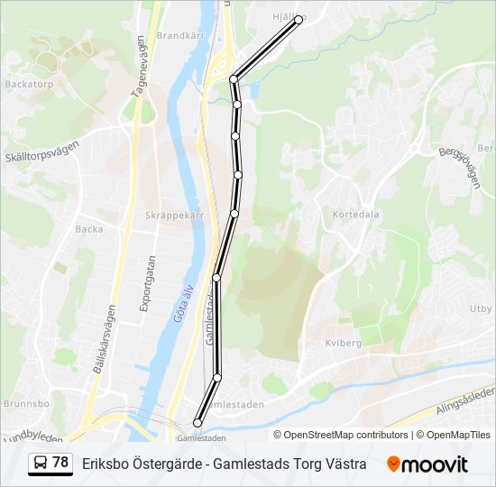 78 bus Line Map