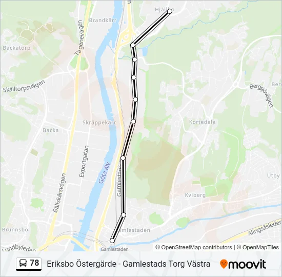 78 Bus Line Map