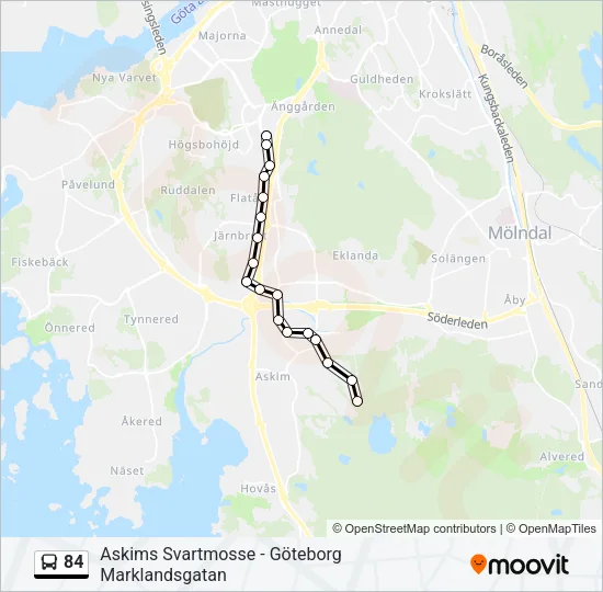 84 Bus Line Map