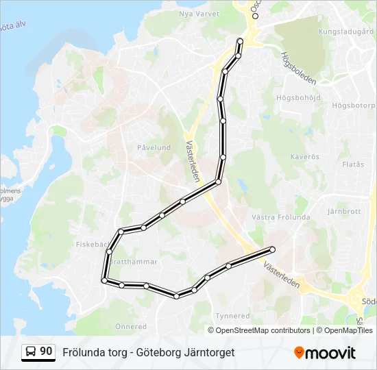 90 Bus Line Map