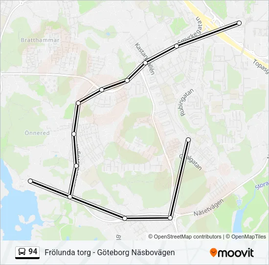 94 Bus Line Map