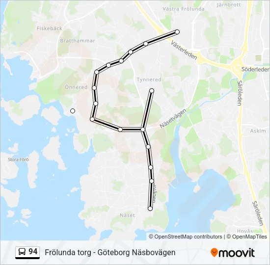 94 Bus Line Map