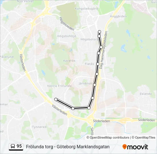 95 Bus Line Map