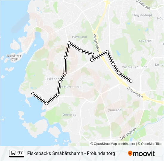 97 Bus Line Map