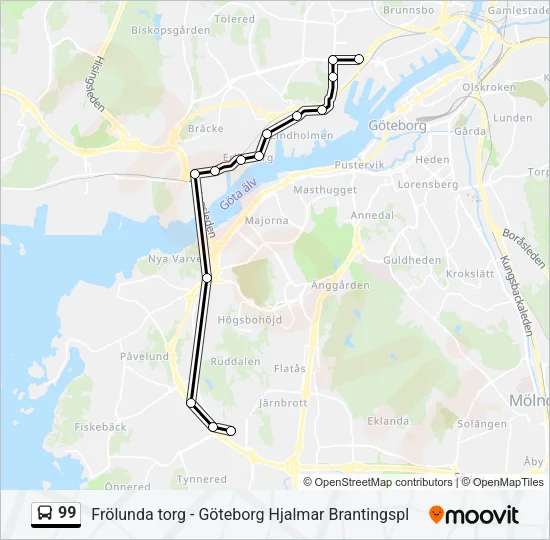 99 Bus Line Map