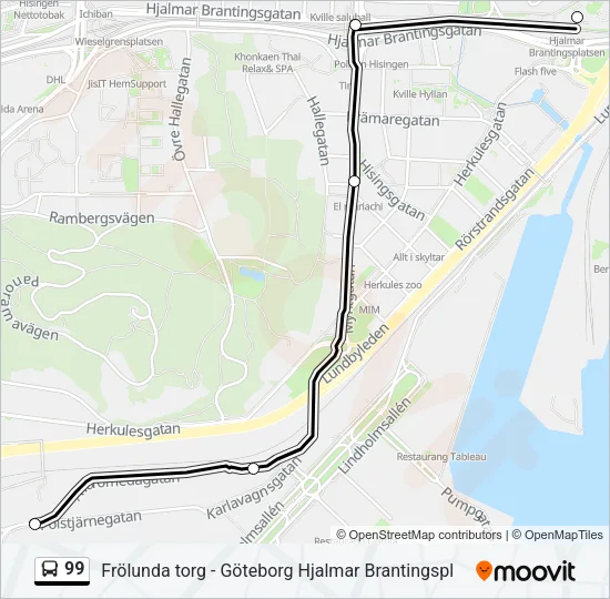 99 Bus Line Map