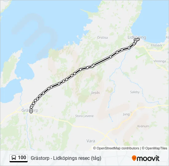 100 Bus Line Map