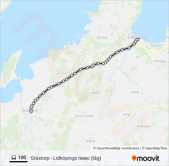 100 Bus Line Map