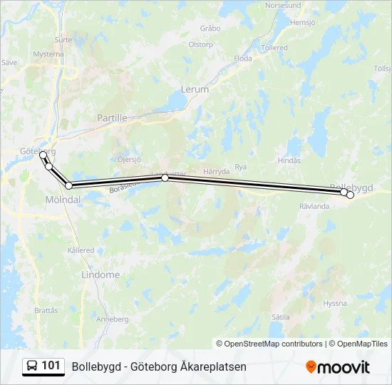101 Bus Line Map
