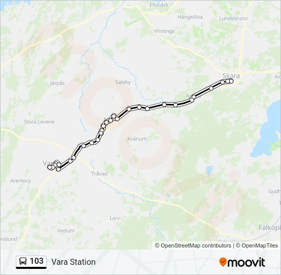 103 Bus Line Map