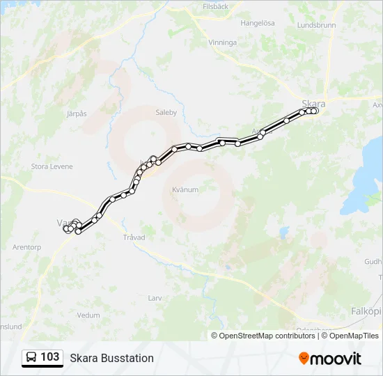 103 Bus Line Map
