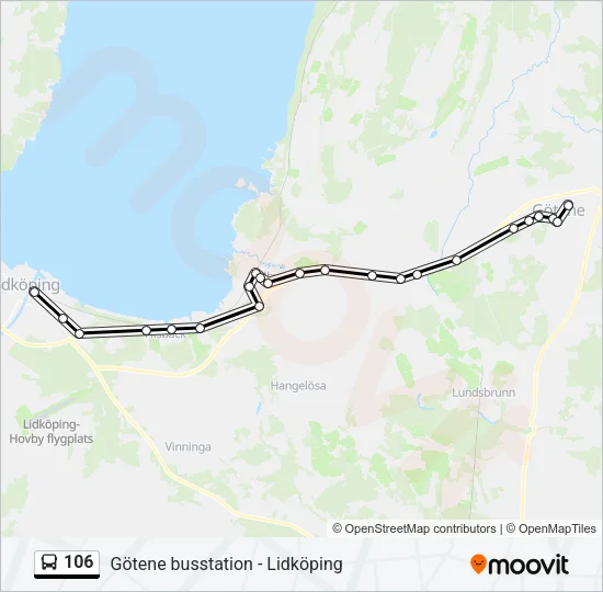 106 Bus Line Map
