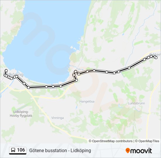 106 bus Line Map