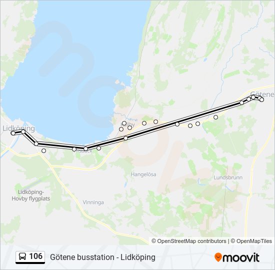 106 bus Line Map