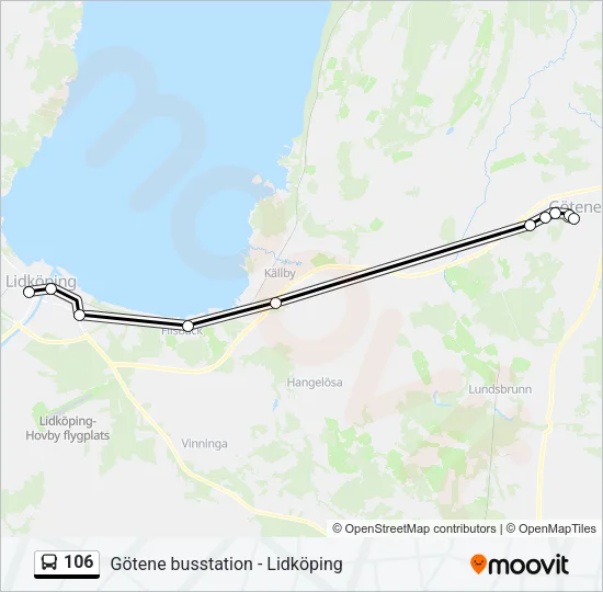 106 Bus Line Map