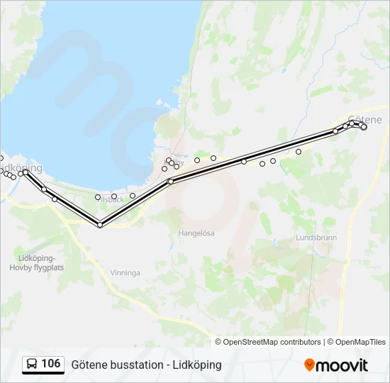 106 Bus Line Map
