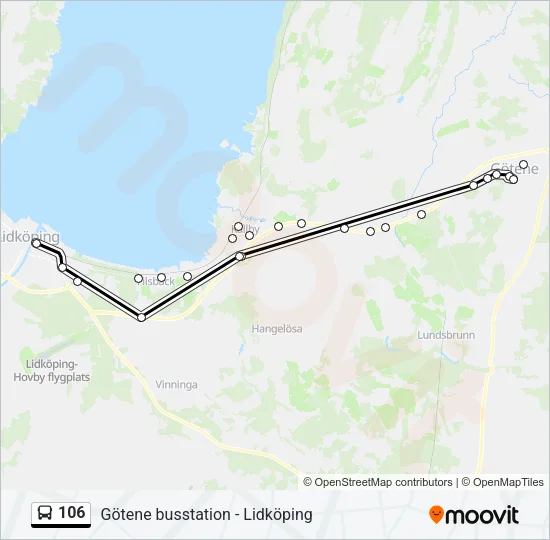 106 Bus Line Map