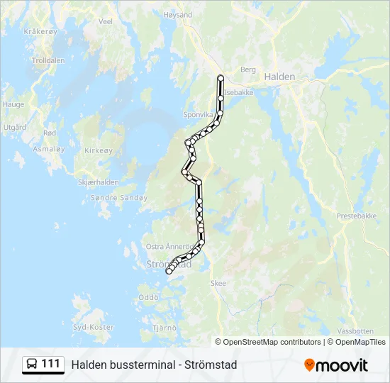 111 Bus Line Map