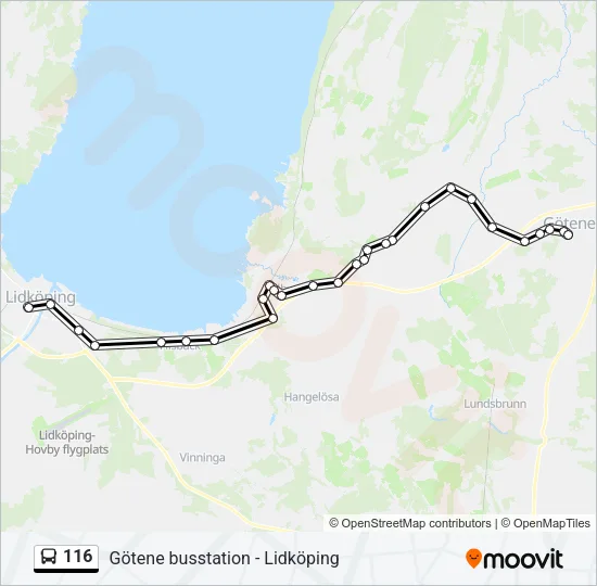 116 Bus Line Map