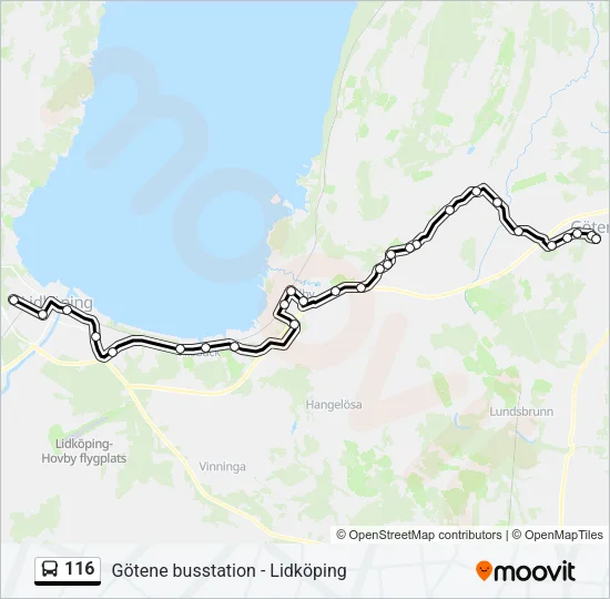 116 Bus Line Map