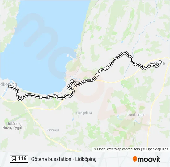 116 Bus Line Map