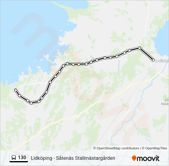 130 Bus Line Map