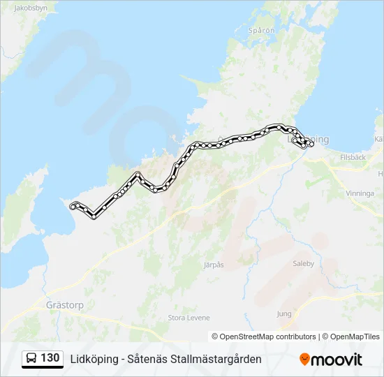 130 Bus Line Map