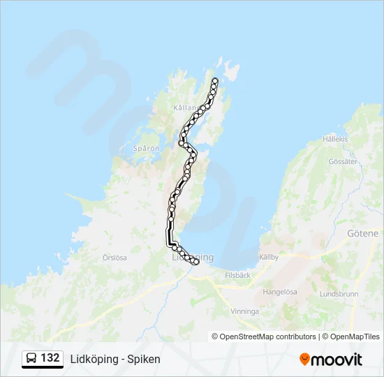 132 Bus Line Map